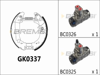 GK0337 BREMSI Комплект тормозных колодок