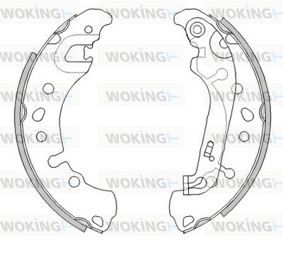 Z452700 WOKING Комплект тормозных колодок