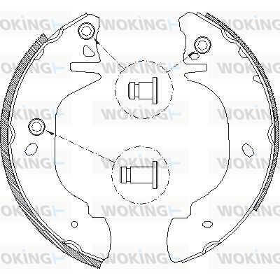 Z430500 WOKING Комплект тормозных колодок