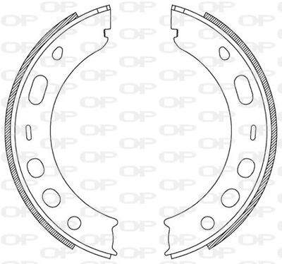 BSA220400 OPEN PARTS Комплект тормозных колодок