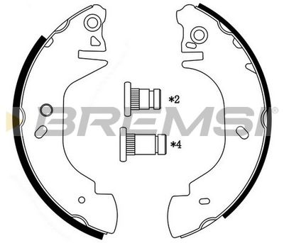 GF0232 BREMSI Комплект тормозных колодок