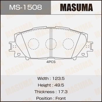 MS1508 MASUMA Комплект тормозных колодок
