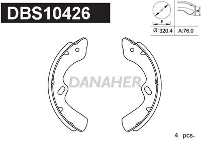 DBS10426 DANAHER Комплект тормозных колодок