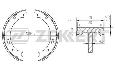 BK4146 ZEKKERT Комплект тормозных колодок