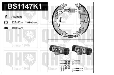 BS1147K1 QUINTON HAZELL Комплект тормозных колодок