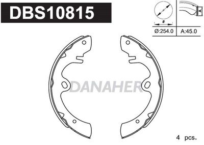 DBS10815 DANAHER Комплект тормозных колодок