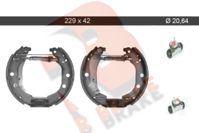 79RBKT0045 R BRAKE Комплект тормозных колодок