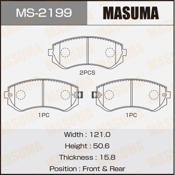 MS2199 MASUMA Комплект тормозных колодок