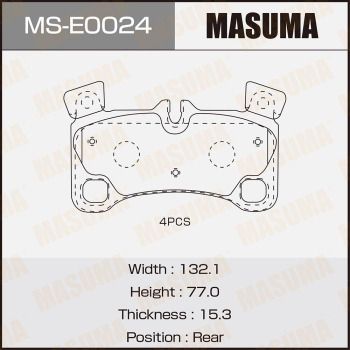 MSE0024 MASUMA Комплект тормозных колодок