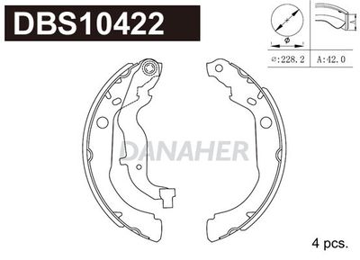 DBS10422 DANAHER Комплект тормозных колодок