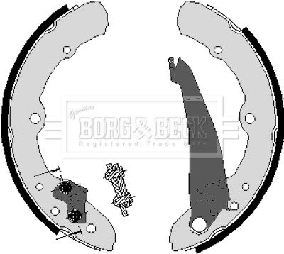 BBS6051 BORG & BECK Комплект тормозных колодок