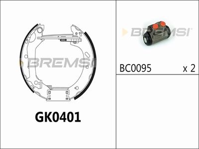 GK0401 BREMSI Комплект тормозных колодок