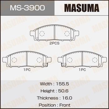 MS3900 MASUMA Комплект тормозных колодок