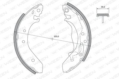 1522102 WEEN Комплект тормозных колодок