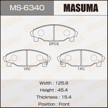 MS6340 MASUMA Комплект тормозных колодок