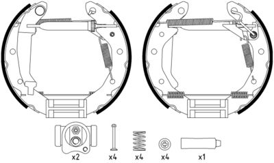 8DB355022661 HELLA PAGID Комплект тормозных колодок