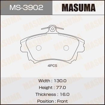 MS3902 MASUMA Комплект тормозных колодок