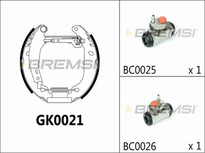 GK0021 BREMSI Комплект тормозных колодок