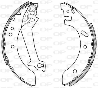 BSA217900 OPEN PARTS Комплект тормозных колодок