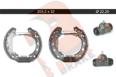 79RBKT0112 R BRAKE Комплект тормозных колодок