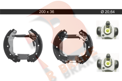 79RBKT0141 R BRAKE Комплект тормозных колодок