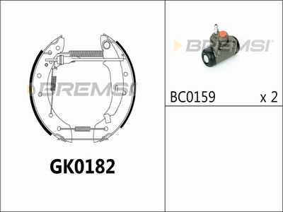 GK0182 BREMSI Комплект тормозных колодок