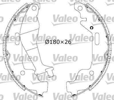 553870 VALEO Комплект тормозных колодок