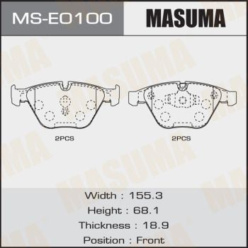 MSE0100 MASUMA Комплект тормозных колодок