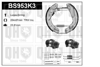 BS953K3 QUINTON HAZELL Комплект тормозных колодок