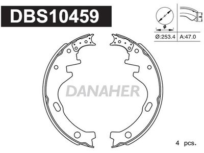 DBS10459 DANAHER Комплект тормозных колодок