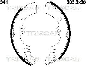 810014341 TRISCAN Комплект тормозных колодок