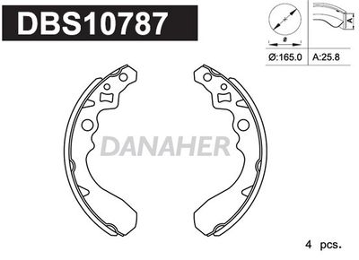DBS10787 DANAHER Комплект тормозных колодок