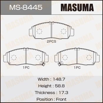 MS8445 MASUMA Комплект тормозных колодок