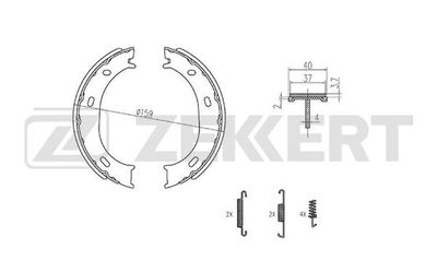 BK4324 ZEKKERT Комплект тормозных колодок