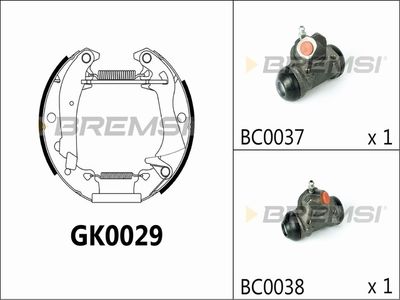 GK0029 BREMSI Комплект тормозных колодок