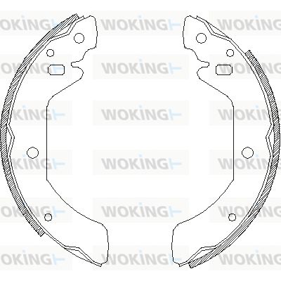 Z405200 WOKING Комплект тормозных колодок