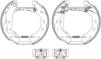 8DB355004801 HELLA Комплект тормозных колодок