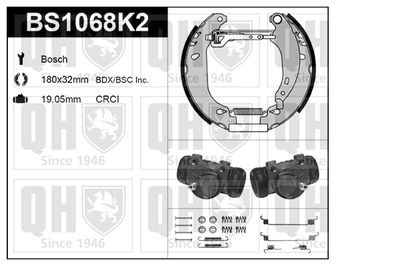 BS1068K2 QUINTON HAZELL Комплект тормозных колодок