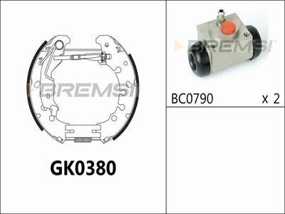 GK0380 BREMSI Комплект тормозных колодок