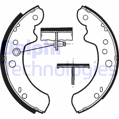 LS1313 DELPHI Комплект тормозных колодок