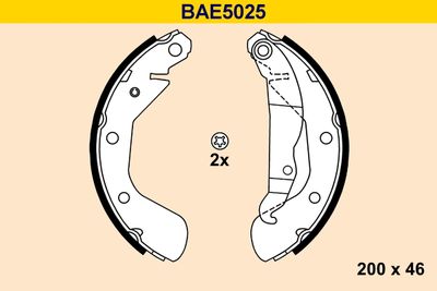 BAE5025 BARUM Комплект тормозных колодок