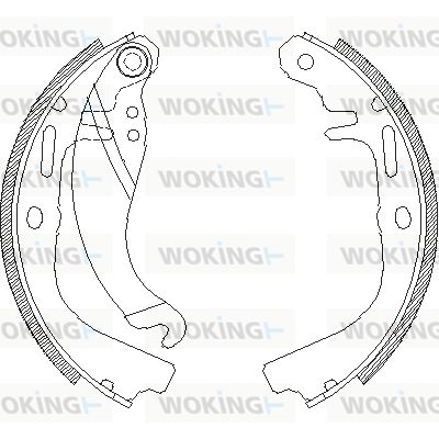 Z406500 WOKING Комплект тормозных колодок