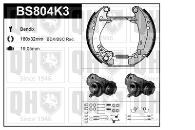 BS804K3 QUINTON HAZELL Комплект тормозных колодок