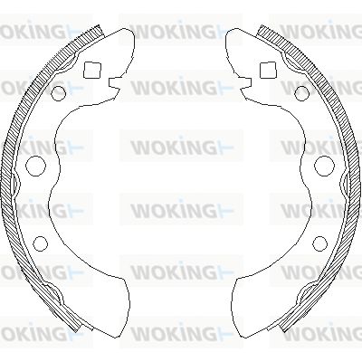 Z400400 WOKING Комплект тормозных колодок