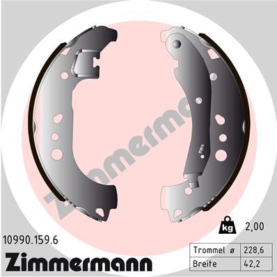 109901596 ZIMMERMANN Комплект тормозных колодок