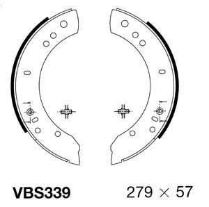 VBS339 MOTAQUIP Комплект тормозных колодок