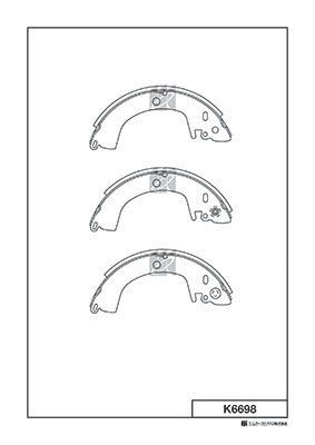 K6698 MK Kashiyama Комплект тормозных колодок
