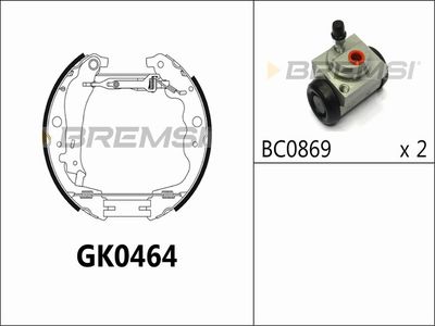 GK0464 BREMSI Комплект тормозных колодок