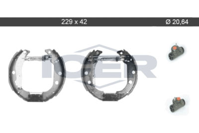 79KT0047C ICER Комплект тормозных колодок