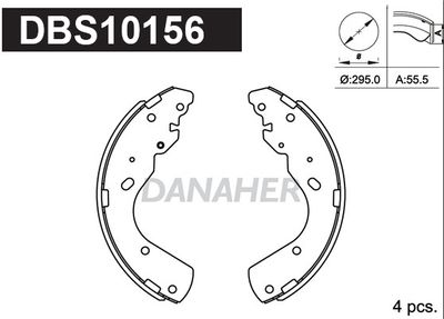 DBS10156 DANAHER Комплект тормозных колодок